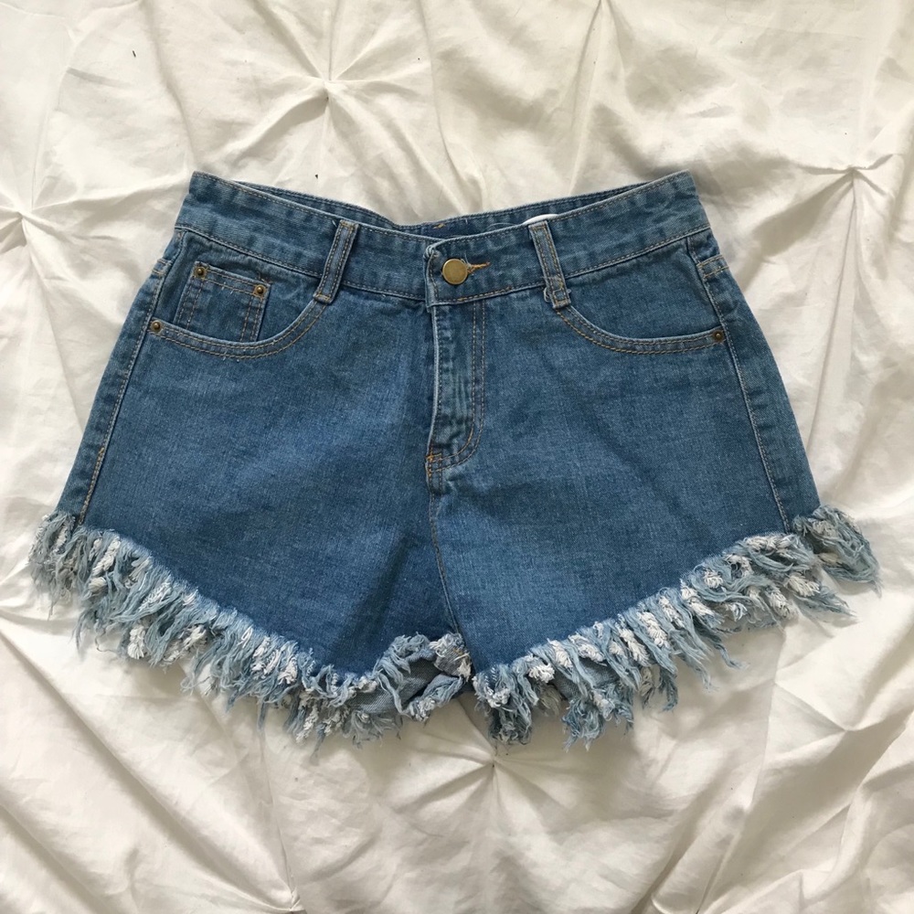 Frayed Denim Shorts